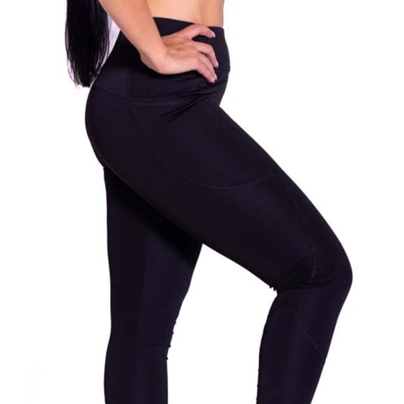 High-Waisted Black Yoga Leggings - Picture 3 of 4